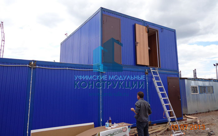 процесс возведения модульного здания